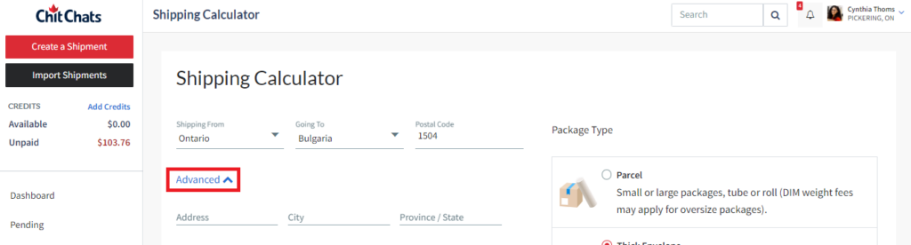 Shipping Fee Estimation