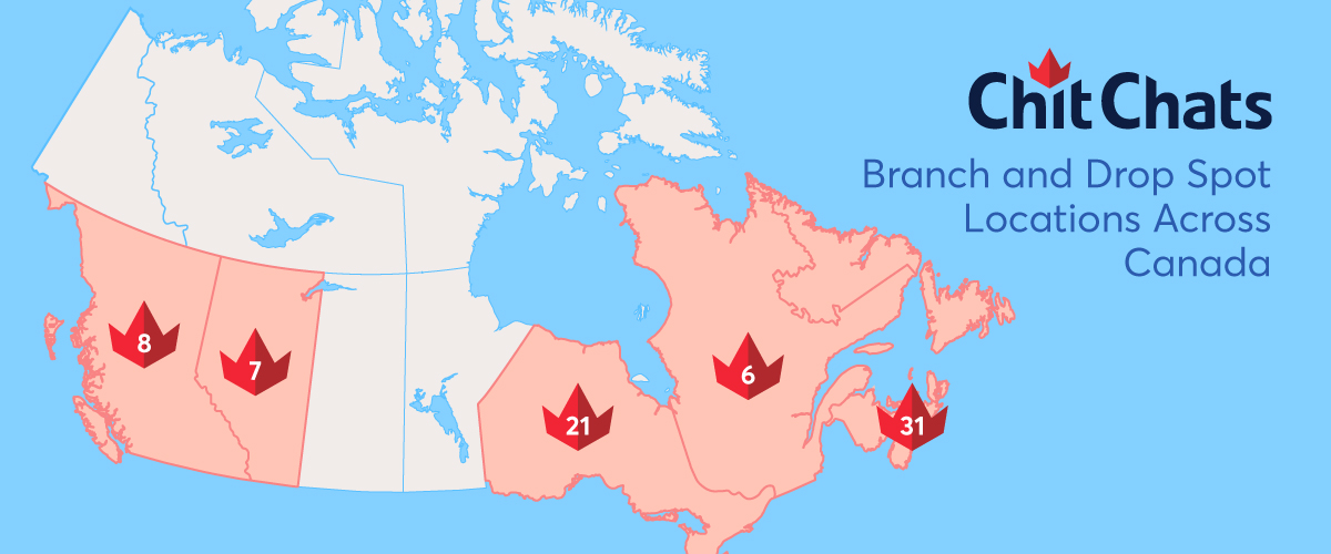 Chit Chats Locations Across Canada