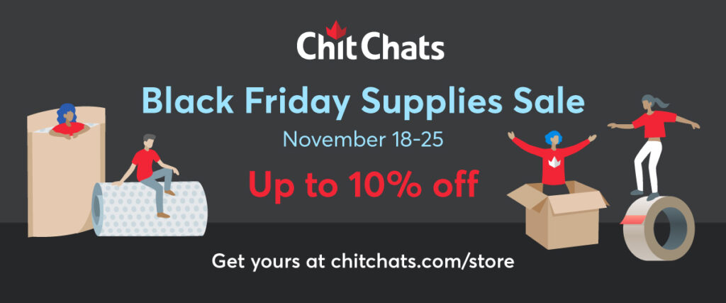 Chit Chats is having a Black Friday shipping supplies sale.